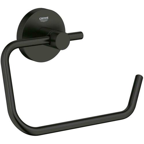 Grohe 406892431 Matte Black Wall-Mount Toilet Tissue Holder