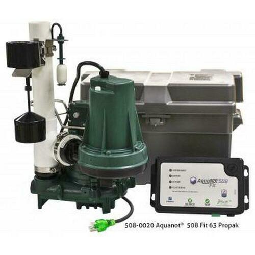 Zoeller 508-0020 1/3 HP Cast Iron Submersible Sump Pump with 12V Battery Backup (M63)