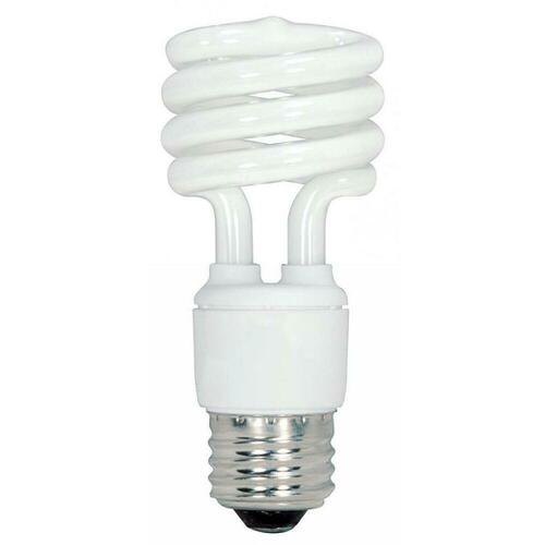 Satco S6235 60W T2 Compact Fluorescent Light Bulb, E-26 Base, Gloss White (Pack of 4)
