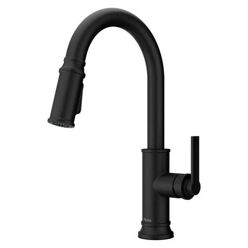 Pfister GT529-COLB Matte Black Single Handle Pull Down Kitchen Faucet