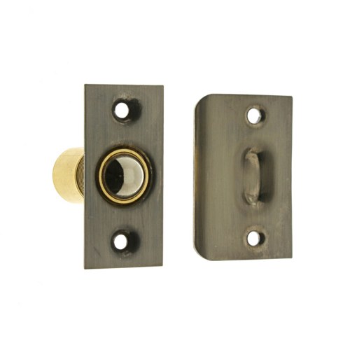 IDH 12011-15A Wide Square Roller Ball Catch Antique Nickel
