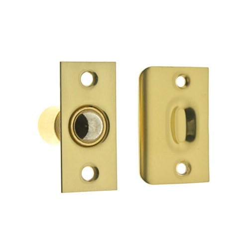 IDH 12011-3NL Wide Square Roller Ball Catch Brass No Lacquer