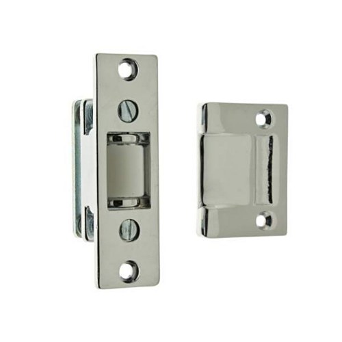 IDH 12017-026 Heavy Duty Silent Roller Latch W/ Rectangle Strike Polished Chrome