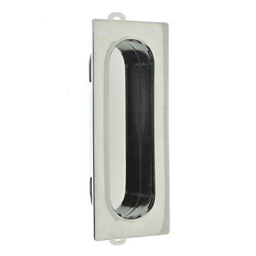 IDH 25400-026 Solid Brass Rectangular Flush Pull Polished Chrome