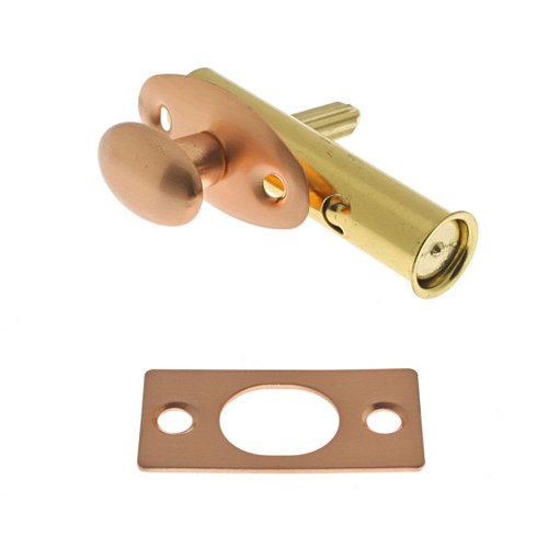IDH 28500-008 Mortise Door Bolt Bright Copper