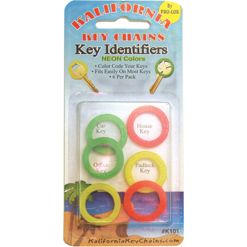 Pro-Lok K101 Key Identifier Neon Card of 6