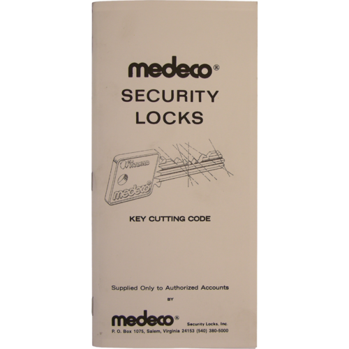 Medeco CB-CODE-BIA Medeco 3, Medeco 4 and Biaxial Code Book