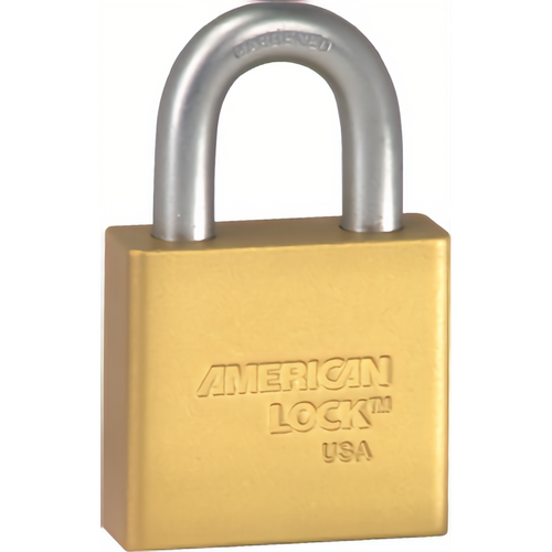 American Lock A1305KD YLW Padlock 1-1/8in Shackle Yellow Aluminum Body
