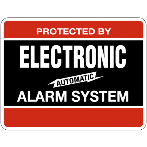 Maxwell Alarm Screen DY103 Electronic Alarm Decal 4in x 3in Black/Red