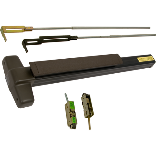 Von Duprin RX-QELA-9947EO-710-36 QEL RX CVR Grooved Exit Device, Exit Only, 36in x Adjustable, Grade 1, Dark Bronze