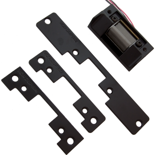 Von Duprin 5100-3FP-622 24 Volt DC Fail Secure Electric Strike with Three Plates, Black Finish