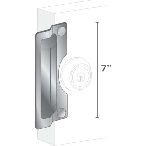 Pro-Lok ELP-210-S Latch Protector 7in Center Rose, Retail Packaged, Stainless Steel