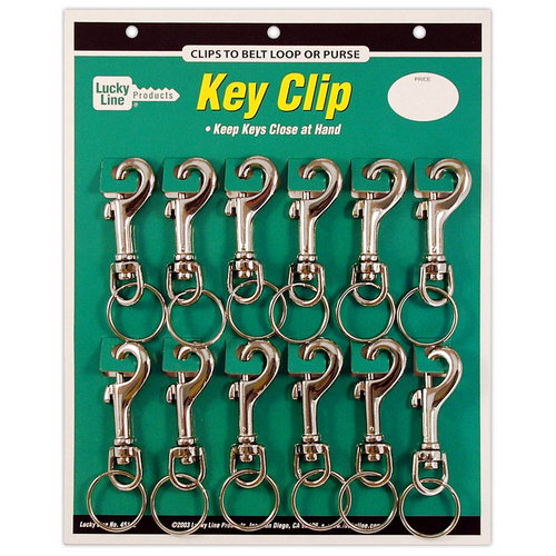 Luckyline 45112 Bolt Snap Nickel Zinc Plated 12/Card