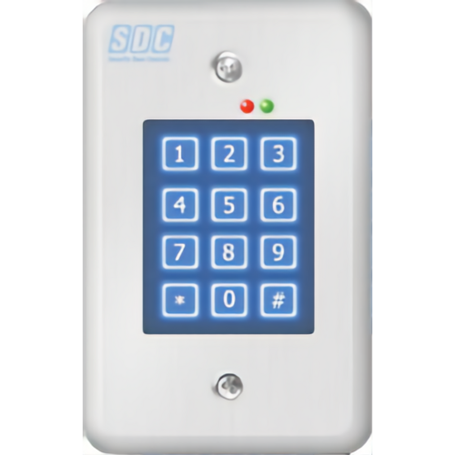 Security Door Controls 918-U Indoor Digital Keypad, 500 Users, 1-6 Digit Pin, Stainless Steel, LED Status