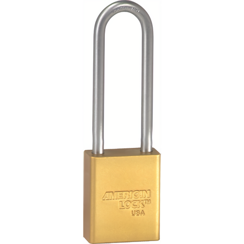 American Lock A1107KD YLW Safety Padlock 3in Shackle Yellow Keyed Different