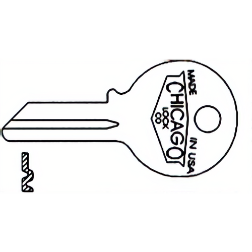 Compx DKP2 Chicago Key Blanks 4-Pin SC1041R