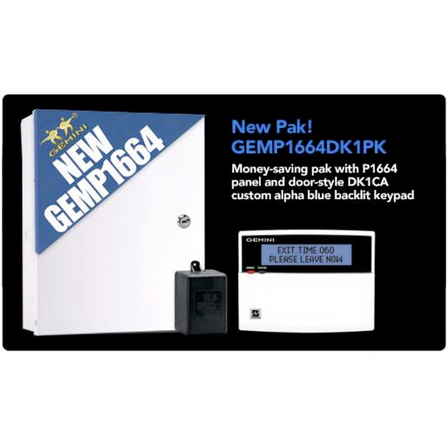 Napco Security GEMP1664DK1PK GEM-P1664 Kit, Blue Key, 4Z Expander, Siren, TRF