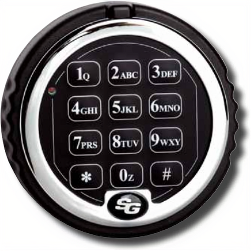 Sargent & Greenleaf 1006-102 Spartan Pivot Bolt Safe Lock, 2 Users, Non-Rotating Keypad, Chrome Keypad