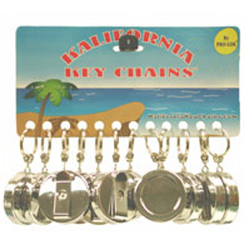Pro-Lok K230-C Clip-On Key Reel Silver Card/12