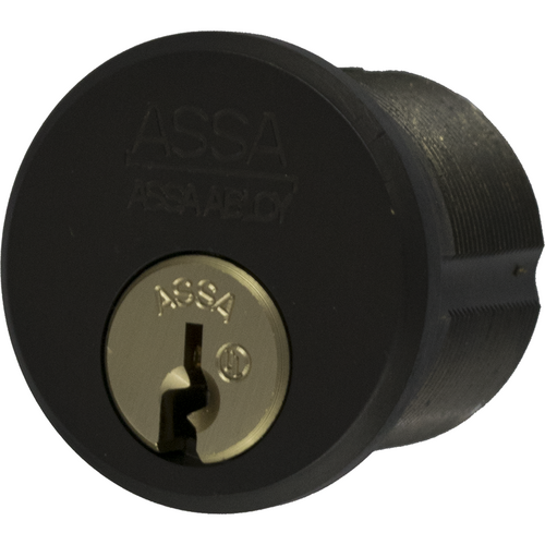 Assa Abloy 6551-1-624-SNS Twin 6000 Mortise Cylinder, Adams Rite Cam, SNS, 624/US20A Dark Bronze
