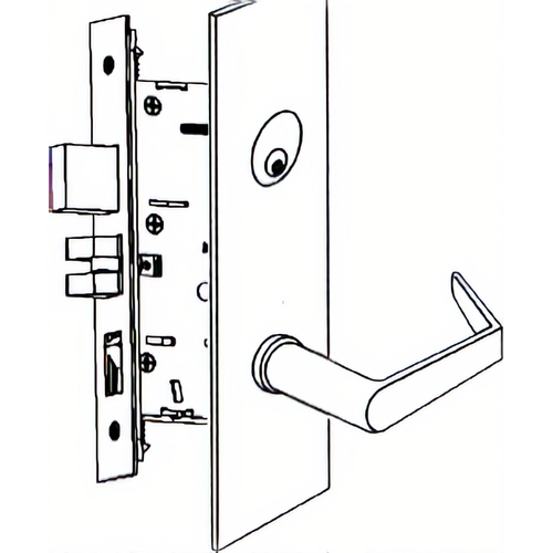 Marks Hardware 5CP92FD/32D Apartment Mortise Lock with American Lever, 2-3/4in Backset, Grade 1, Stainless Steel