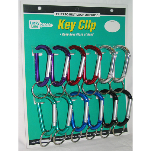 Luckyline 46112 C Clip Large Aluminum Assorted 12/Card