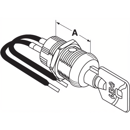 Compx SW20-1138MC-KD Ace Switch Lock 1-3/8in Momentary