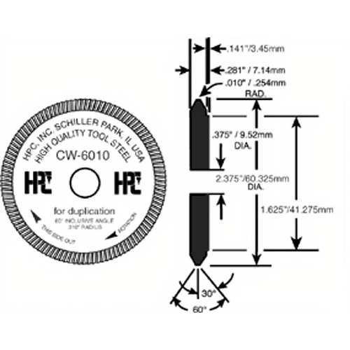 HPC CW-6010 Switch Blitz Double Angle Cutter