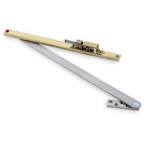 Glynn-Johnson 105S-US32D-ADJ Concealed Overhead Stop-Only, Size 5, Adjustable Bracket, Grade 1, UL Rated