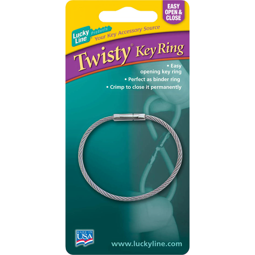 Luckyline 84101 5in Twisty Stainless Steel Cable 1/Card