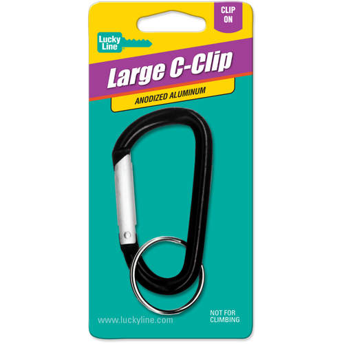 Luckyline 46101 C Clip Large Aluminum Assorted 1/Card