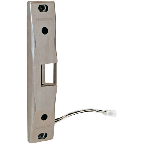 Von Duprin 6300-630-12/24VDC-FSE Fire Rated Surface Mount Electric Strike, 12/24VDC/AC, Fail Secure, Satin SS