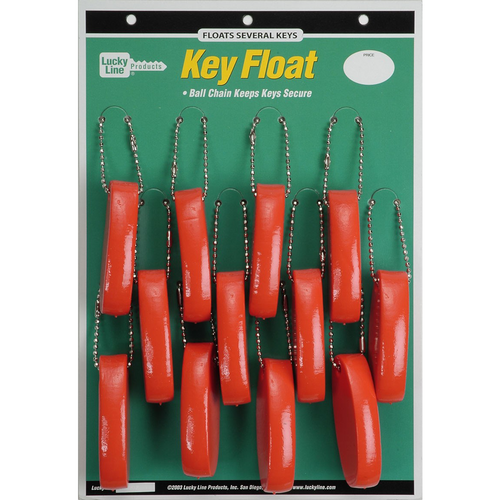 Luckyline 92412 Key Float Orange w/Chain 12/Card