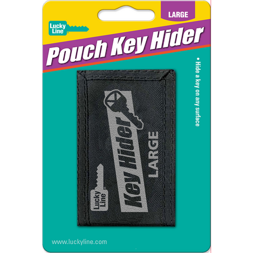 Luckyline 91401 Large Velcro Pouch Key Hider, Black 1/Card