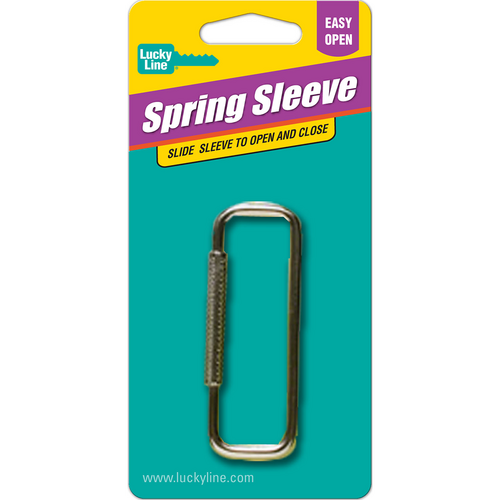 Luckyline 70401 Spring Sleeve Key Ring, Silver 1/Card