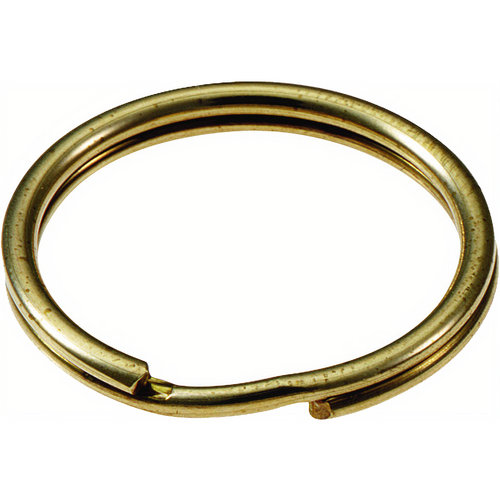 Luckyline 77600 Gold Key Ring 1-1/4in, Brass 100/Box