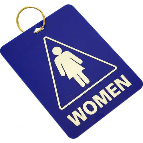 Luckyline 53000 Women Room Key Tag w/Ring Individual, Blue