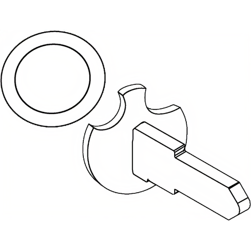 Marks Hardware F1903S-F19 Schlage FSIC Cylinder Tailpiece and Spacer Ring, 175/195 Series