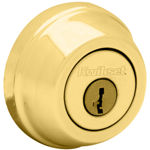 Kwikset 785-3-6AL-STRKP-K3 Double Cylinder Deadbolt, KW1 Keyway, Keyed Alike, Grade 2, Bright Brass