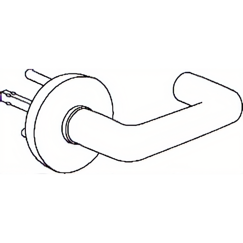 Marks Hardware KRW82/26D RW Plain Rose/Plaza Lever Mortise Trim, 2-9/16in Satin Chrome