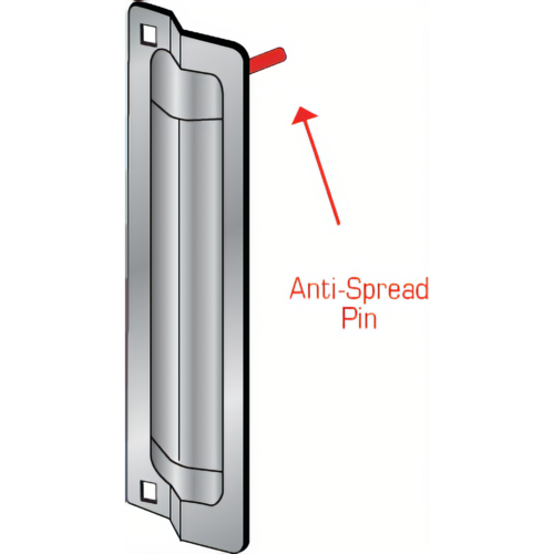 Pro-Lok ELP-250-1-AL 11in Latch Protector w/1-Pin Rectangle, Carded, Aluminum Finish