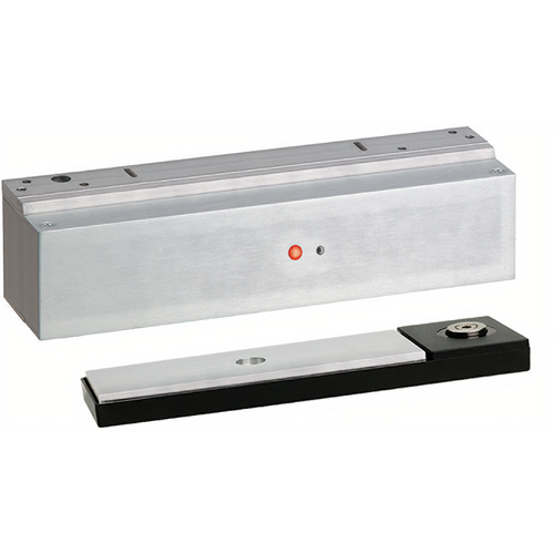 Security Door Controls 1581S-ND-V 650lbs Delayed Egress Mini Electromagnetic Lock, UL Listed, Satin Aluminum