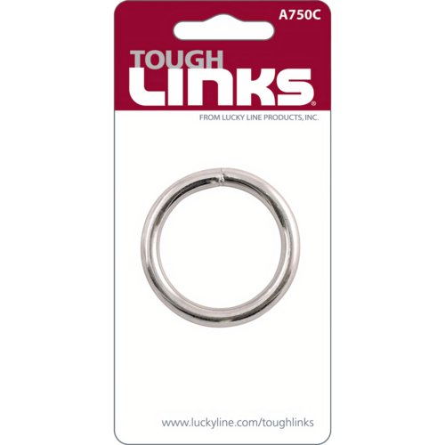 Luckyline A750C 2in Welded Ring, Zinc-Plated Steel 1/Card