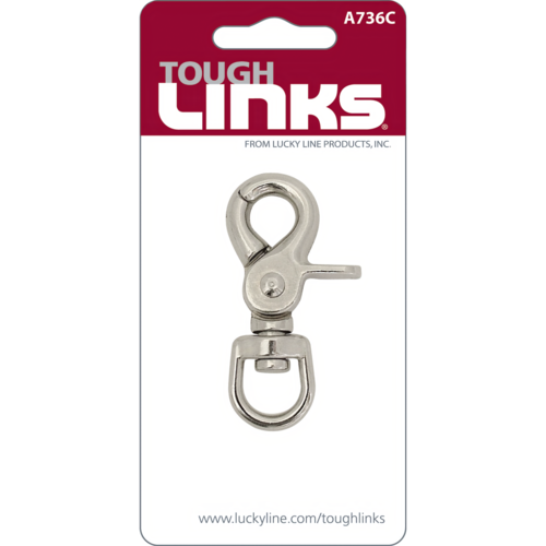 Luckyline A736C 2-5/8in Trigger Snap Swivel 1/Card