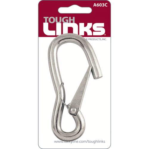 Luckyline A603C 4in All Purpose Hook, Zinc-Plated Steel 1/Card