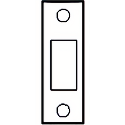 Marks Hardware 4035/3 Standard Mortise Deadbolt Strike, 1-1/8in x 3-1/8in, 605/US3 Bright Brass