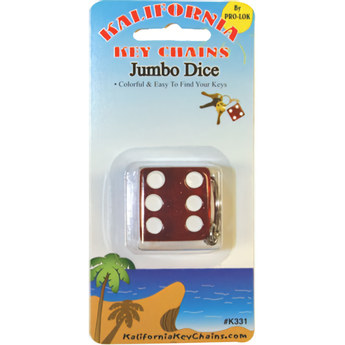 Pro-Lok K331 Jumbo Dice Key Ring Card/1