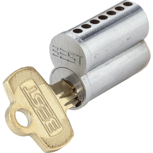 Best 1C7M1-626 7-Pin M Keyway Uncombinated Core - Satin Chrome Finish