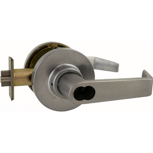 Marks Hardware 195RDW/26D-F21 Medeco LFIC 6 Pin Clutched Lever Lockset, Less Core, Grade 1, Satin Chrome