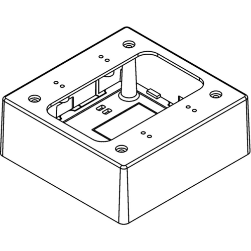 GRI E-Z75 DG-W E-Z Duct Double Gang Junction Box, 5in W x 5in H x 2in D, White